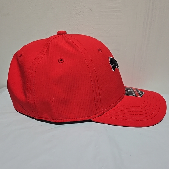 Red Puma Casual Cap With Black Logo - Picture 4 of 11